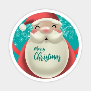 Happy Santa say Merry Christmas Magnet